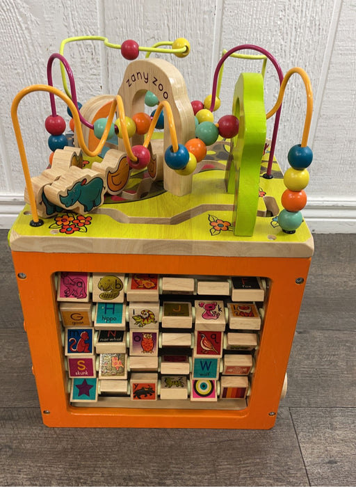 secondhand B. toys Zany Zoo Wooden Activity Cube