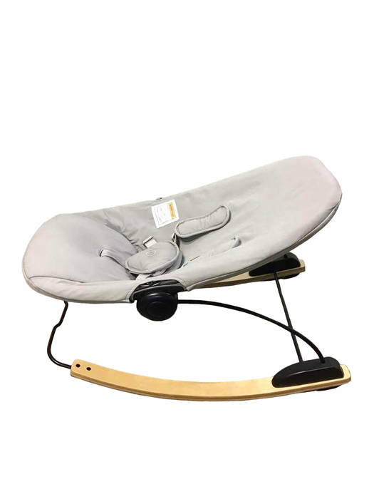 secondhand Bloom Coco Go 3-in-1 Bouncer, Natural Wood, Frost Grey Organic