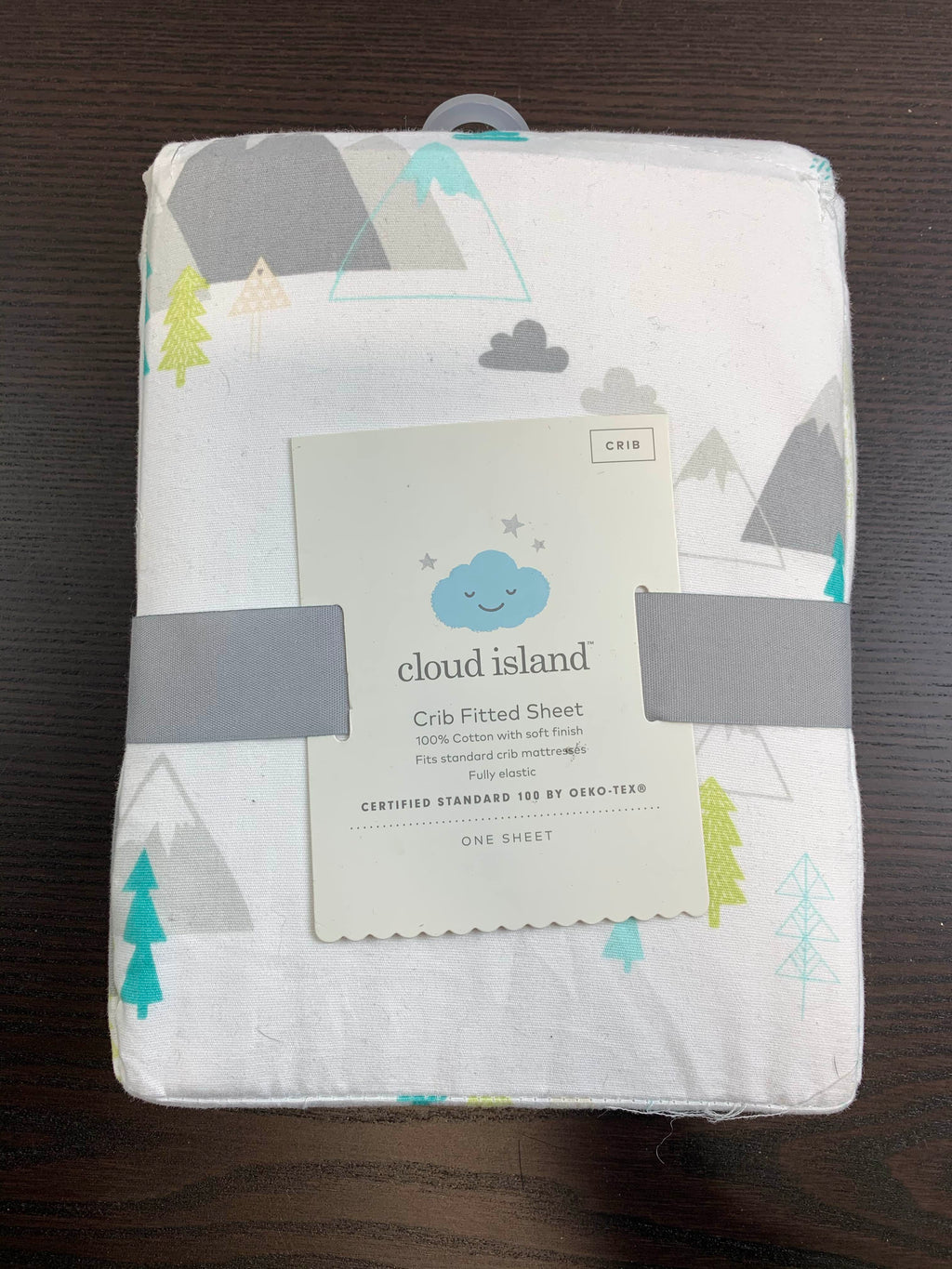Cloud Island Fitted Crib Sheet, Mountains - Main Image