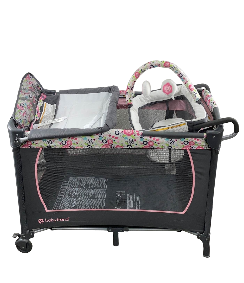 baby trend lil' snooze deluxe iii Baby Trend Lil Snooze Deluxe Nursery Playard, Flora