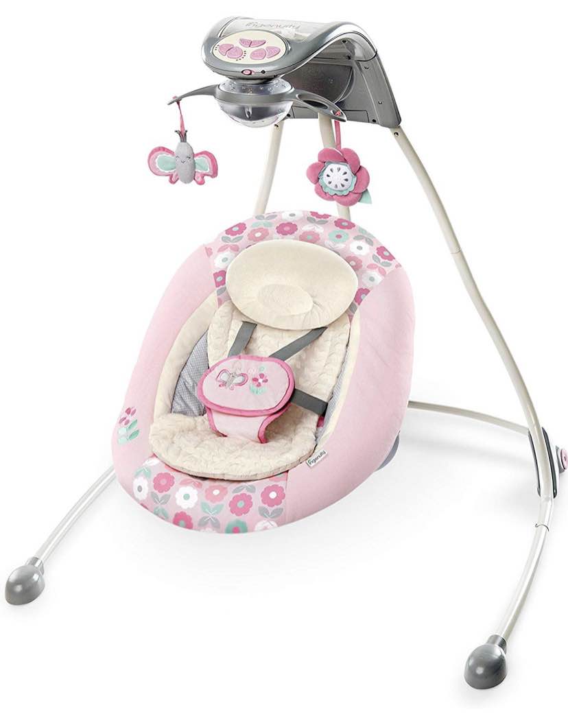 Pink Ingenuity Baby Products Ingenuity InLighten Cradling Swing - Main Image