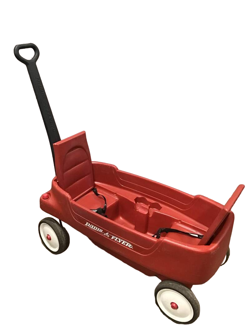 Two seater top radio flyer wagon