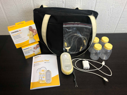 used Medela Freestyle Flex Portable Double Electric Breast Pump, With Tote