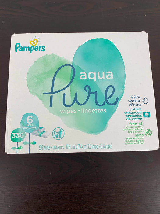 used Pampers Aqua Pure Natural Sensitive Baby Wipes