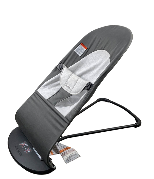 secondhand BabyBjorn Bouncer Balance, Dark Grey/Grey, Black Frame