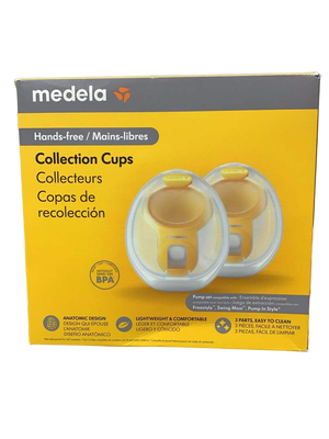 Medela Hands-Free Collection Cups, Compatible with Freestyle Flex, Pump in  Style with MaxFlow, and Swing Maxi Electric Breast Pumps, 1 Set of 2 Cups
