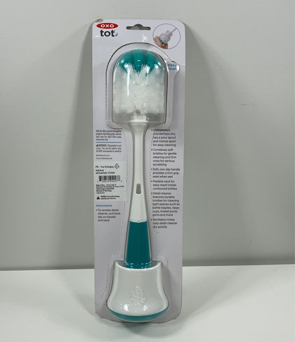 secondhand OXO Tot Bottle Brush with Stand, Teal