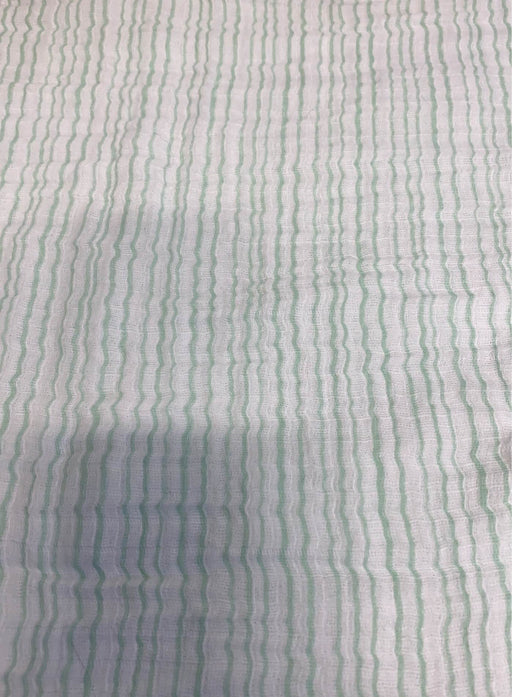 secondhand Aden + Anais Swaddle Blanket, Green Stripes