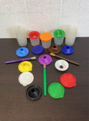 secondhand BUNDLE Arts And Crafts, Paint Cups & Brushes