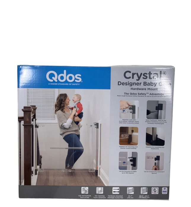 used Qdos Crystal Designer Baby Safety Gate Hardware Mount