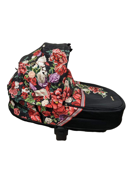 secondhand Cybex PRIAM Lux Carry Cot, Spring Blossom Dark