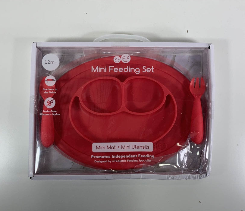 used ezpz Mini Feeding Set, Coral