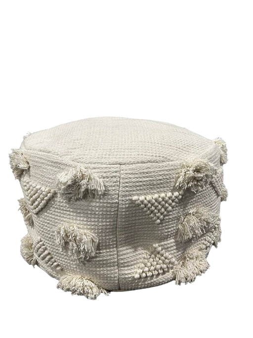 secondhand Crate & Kids Dottie Macrame Woven Kids Pouf, Natural