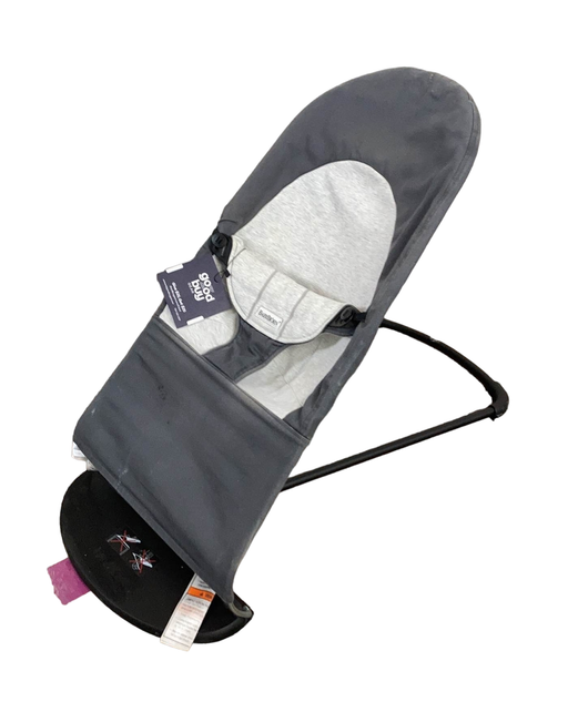 used BabyBjorn Bouncer Balance, Dark Grey/Grey, Black Frame