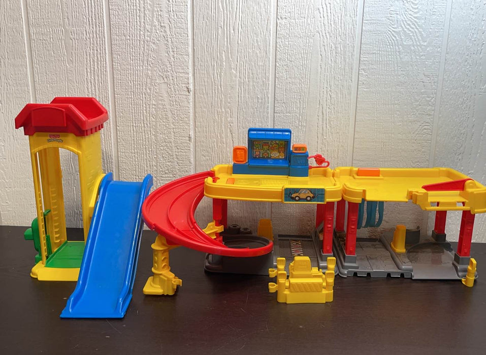 used Fisher Price Little People Ramps Around Garage