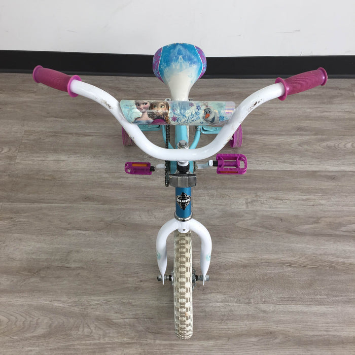 secondhand Huffy Frozen 12” Girls Bicycle, With training wheels