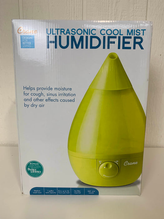 used Crane Ultrasonic Cool Mist Humidifier, Green