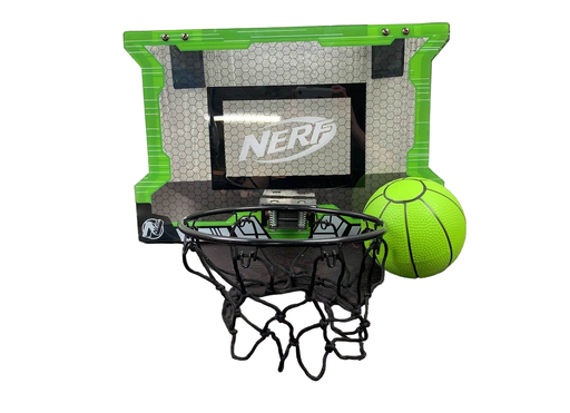 used Nerf Basketball Pro Over the Door Hoop with Ball