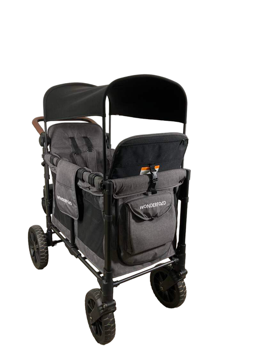 used Wonderfold W2 Luxe Multifunctional Double Stroller Wagon, 2023, Charcoal Gray