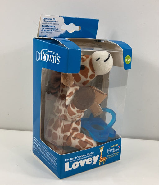 secondhand Dr. Brown's Lovey Pacifier and Teether Holder, Giraffe