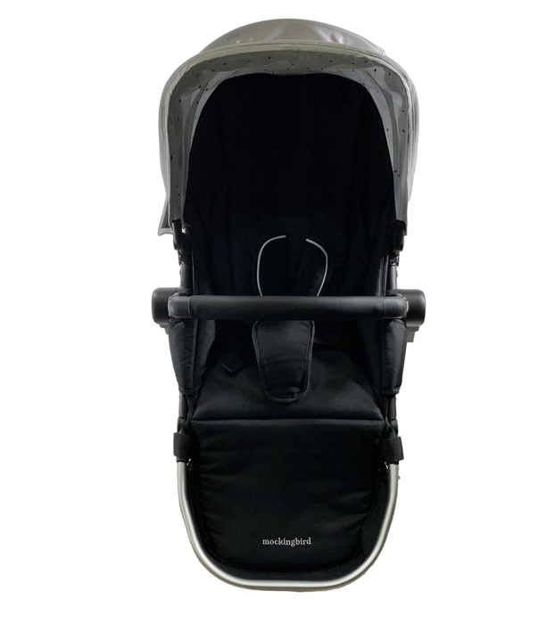 used Mockingbird 2nd Seat Kit with Extendable Canopy, 2022, Sky, Limited Edition Night Stars, Silver with Black Leather