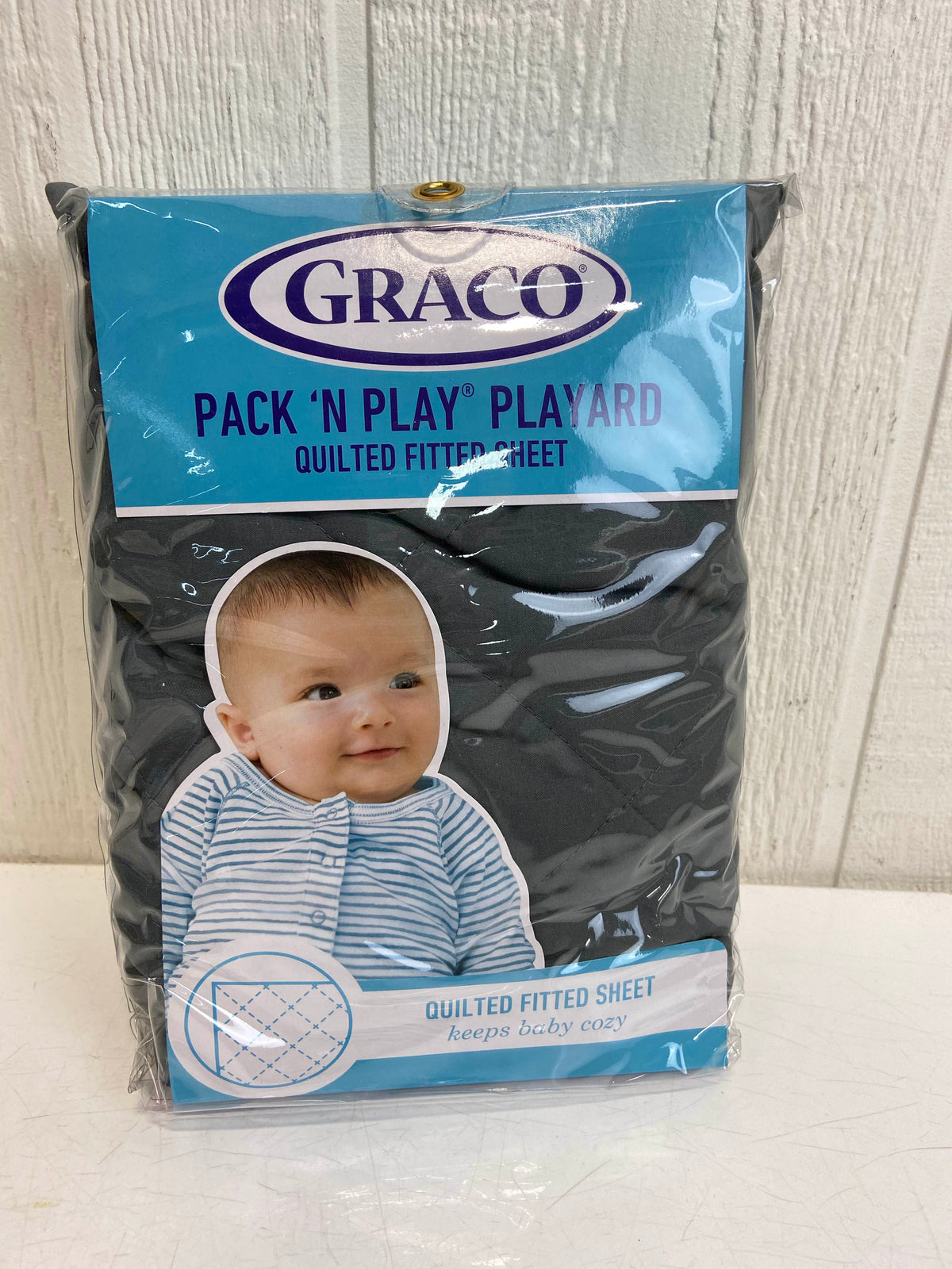 Graco Quilted Pack N Play Playard Sheet, Stone Gray — GoodBuy Gear
