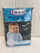 used Graco Quilted Pack N Play Playard Sheet, Stone Gray