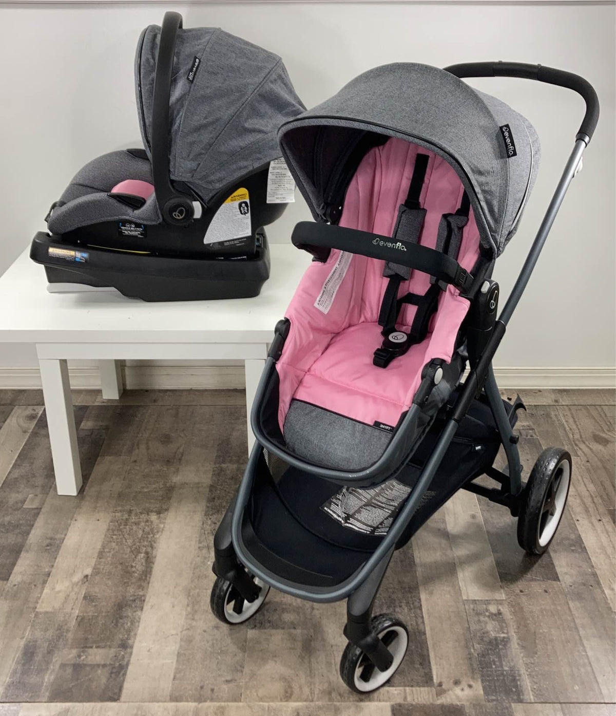 Evenflo Shyft Travel System Stroller With Securemax Infant Car Seat, 2