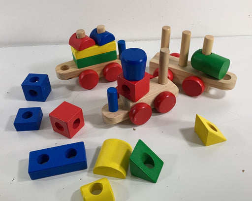 secondhand Melissa & Doug Stacking Train Toddler Toy