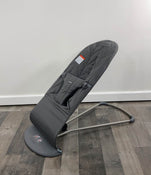 used BabyBjorn Bouncer Bliss, Dark Gray Frame, Anthracite Cotton Petal Quilt