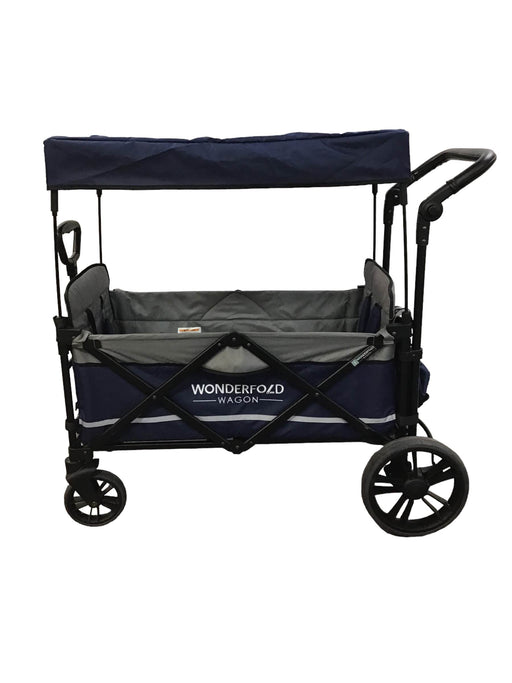 secondhand Wonderfold X2 Push + Pull Double Stroller Wagon, 2021, Navy