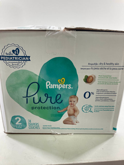 secondhand Pampers Pure Protection Diapers Size 2, 74 Count