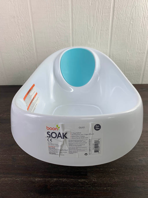 used Boon Soak 3-stage Bathtub, Blue/White