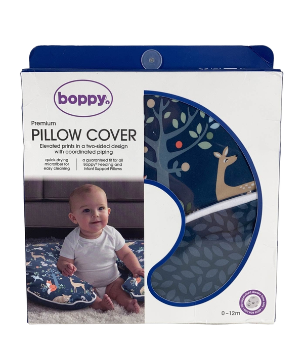 Shop Boppy Original Nursing and Infant Support Pillow Slipcover, Blue Forest Friends at GoodBuy Gear