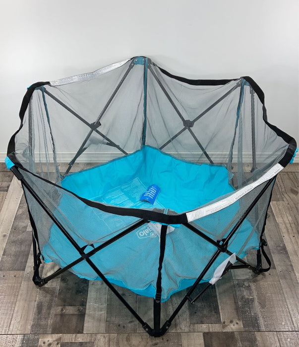 Shop Regalo My Portable Play Yard, Aqua at GoodBuy Gear