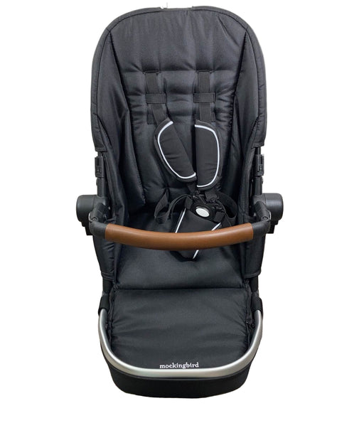 Shop Mockingbird 2nd Seat Kit with Extendable Canopy, Black, Windowpane, Silver With Black Leather at GoodBuy Gear