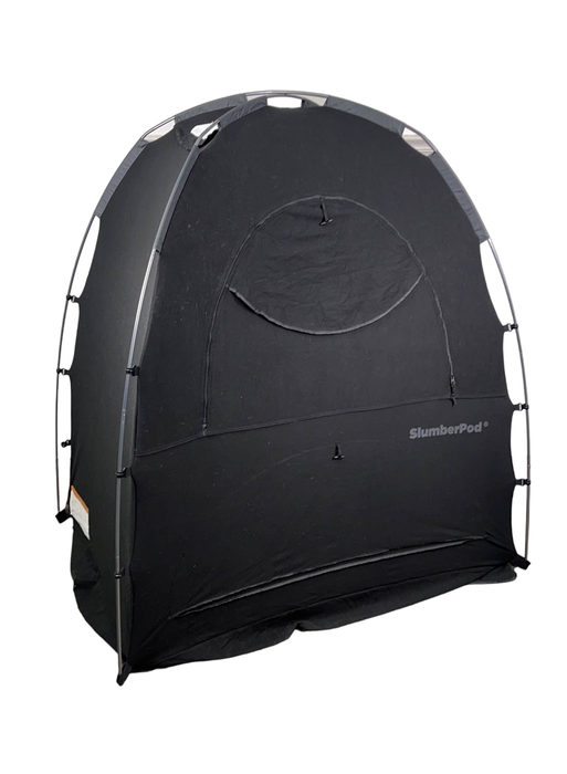 secondhand SlumberPod 3.0 Sleep Canopy, Black with Grey Accents