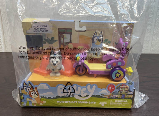 secondhand Bluey Muffin's Cat Squad Bike Mini Playset