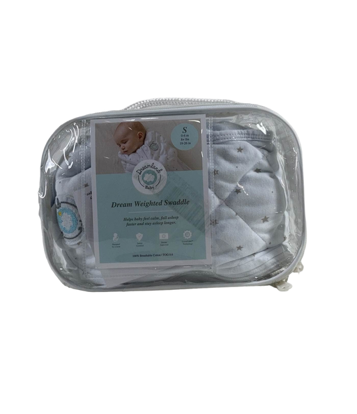 used Dreamland Weighted Swaddle, Grey Star, 0-6 months