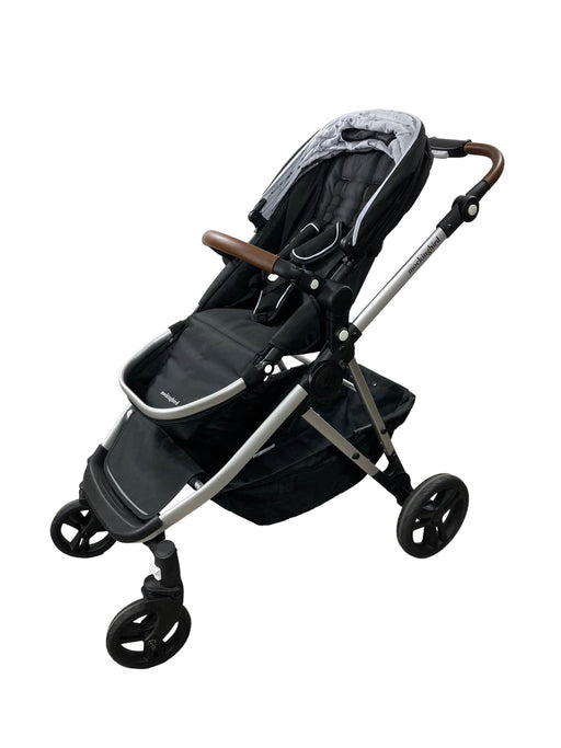 secondhand Mockingbird Single to Double Stroller, 2022, Silver with Penny Leather, Watercolor Drops, Black 