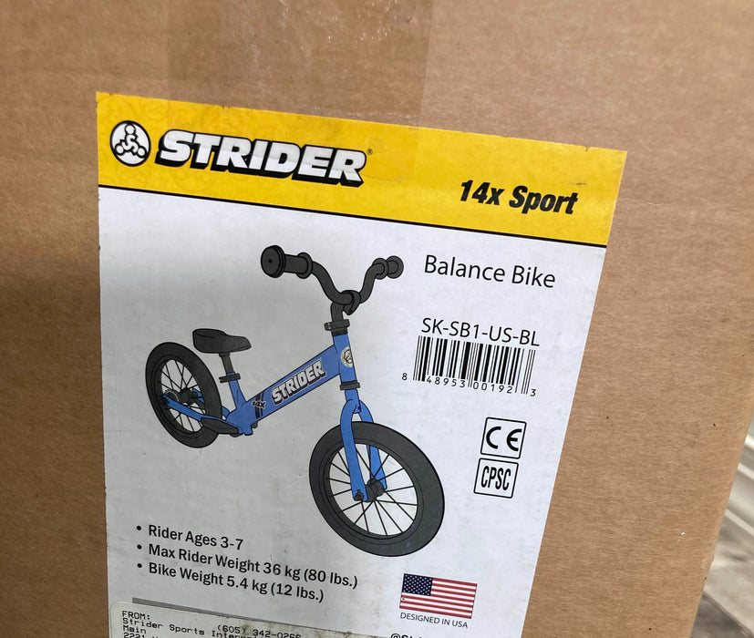 Shop Strider Balance Bike 14x, Awesome Blue at GoodBuy Gear