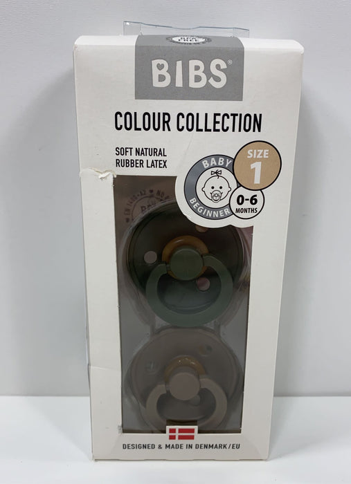 Shop BIBS 2-Pack Pacifiers, Hunter Green/Dark Oak, Size 1 (0+ months) at GoodBuy Gear