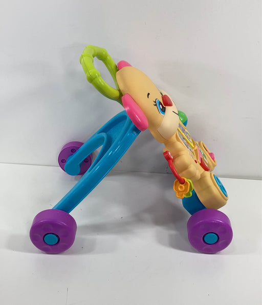 secondhand Fisher Price Laugh & Learn Smart Stages Learn With Puppy Walker, - pink & purple