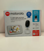 used Motorola COMFORT75-2 5” Video Baby Monitor with 2 Cameras and Remote Pan Scan