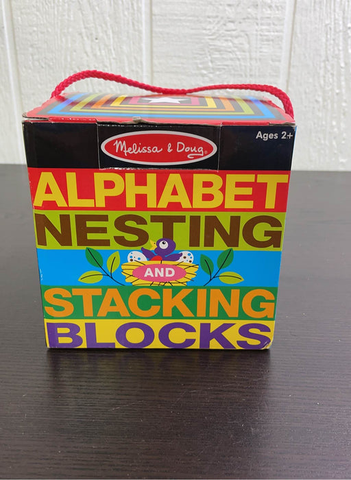 used Melissa & Doug Alphabet Stacking And Nesting Blocks