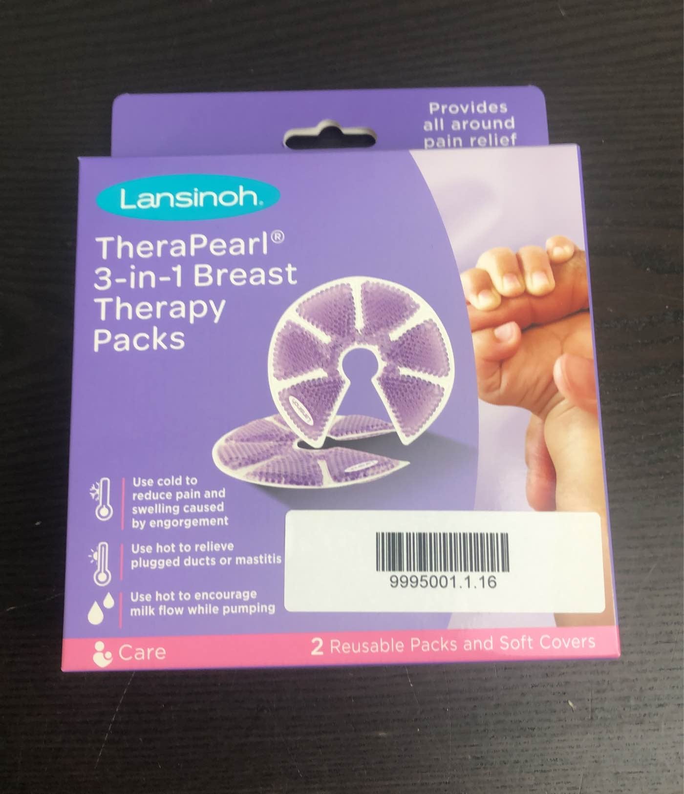Lansinoh TheraPearl 3-in-1 Hot/Cold Breast Therapy