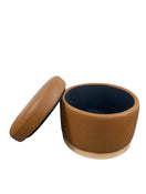 Shop Babyletto Naka Storage Ottoman, Vegan Tan Leather/Light Base at GoodBuy Gear