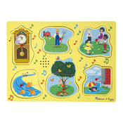 used Melissa & Doug Sound Puzzle, Nursery Rhymes - Yellow