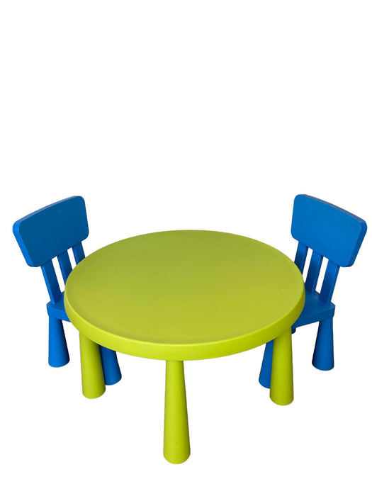 used IKEA MAMMUT Children’s Table With Chairs, Round
