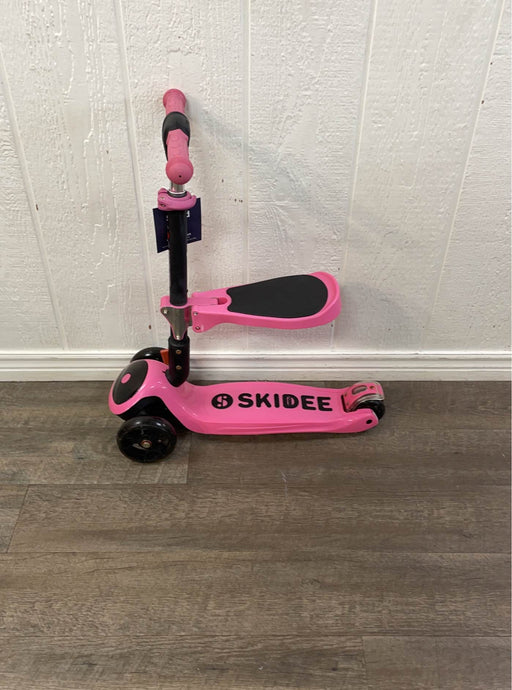 secondhand Skidee Kick Scooter with Removable Seat